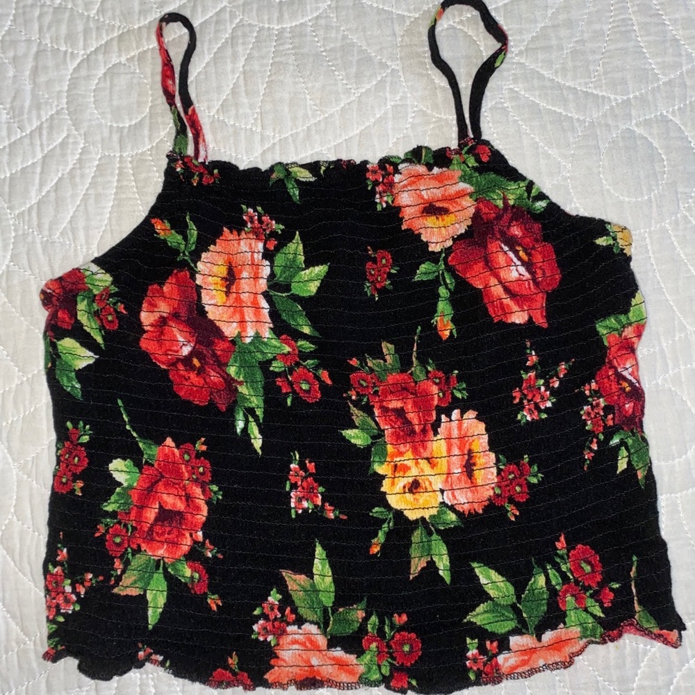 flowered crop top